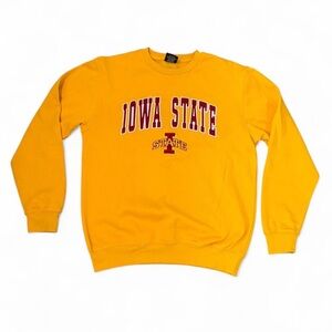 Colosseum Men's Gold Iowa State Crewneck Sweater